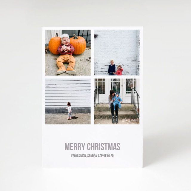 4 Image Portrait Christmas Card