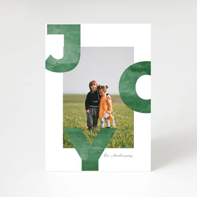 Joy Personalised Christmas Card