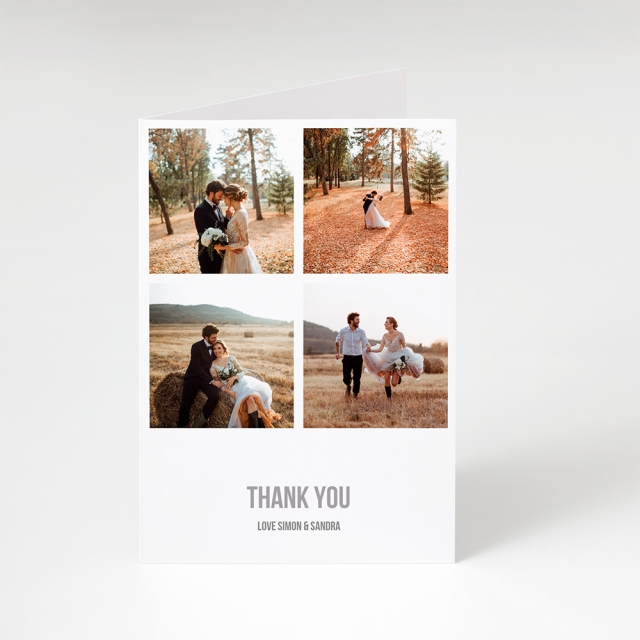 Quadtych Thank You Card