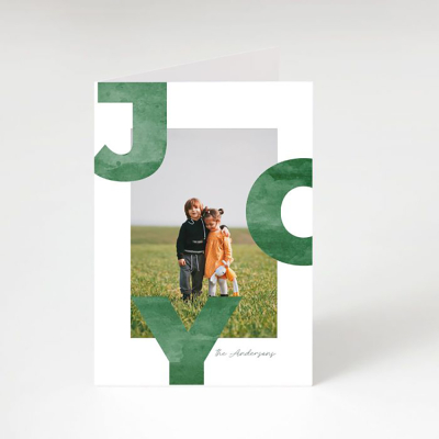 Joy Personalised Christmas Card