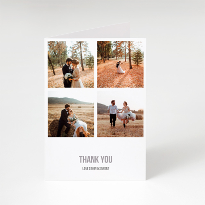 Quadtych Thank You Card
