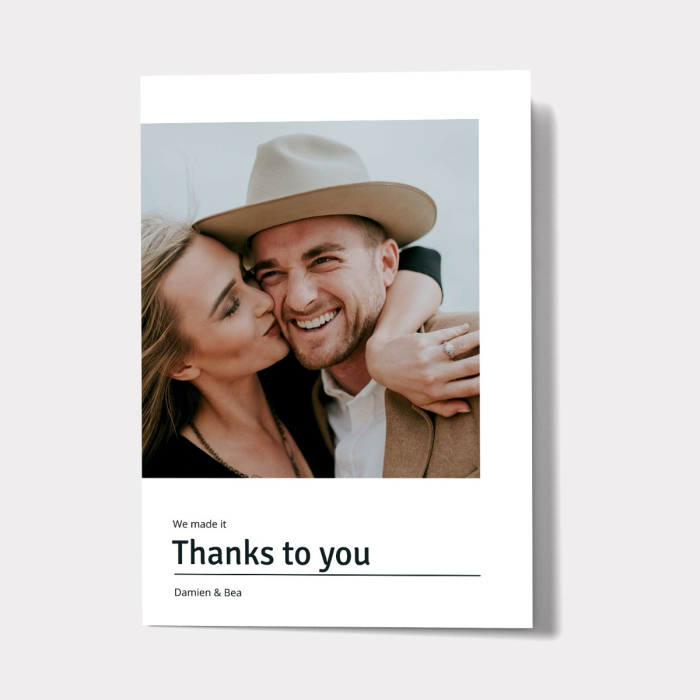 We Made It Thank You Card