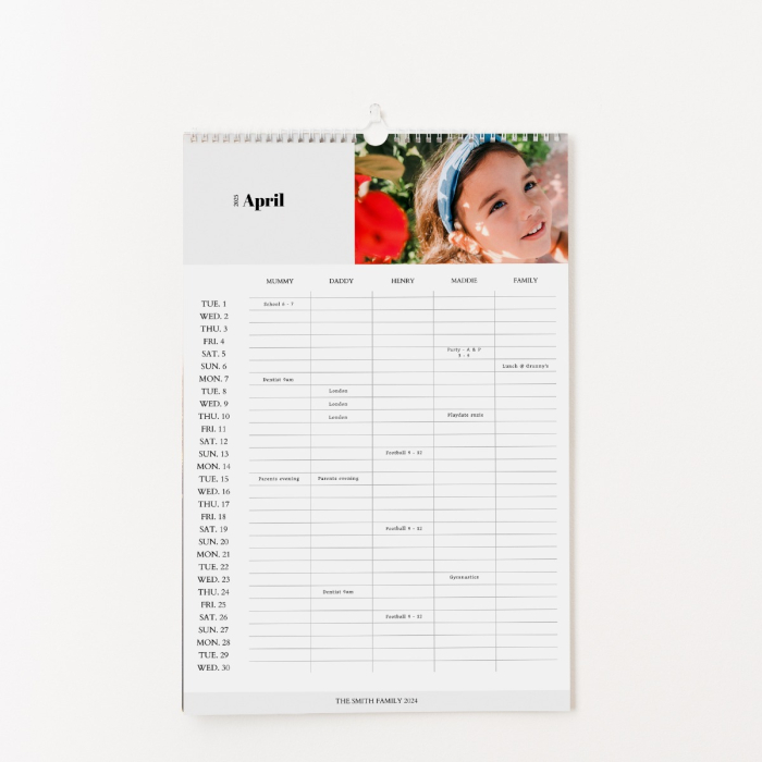 Large Family Photo Wall Planner