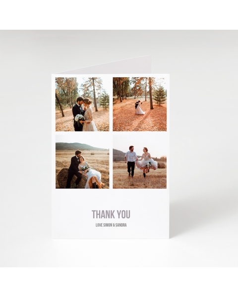 Quadtych Thank You Card