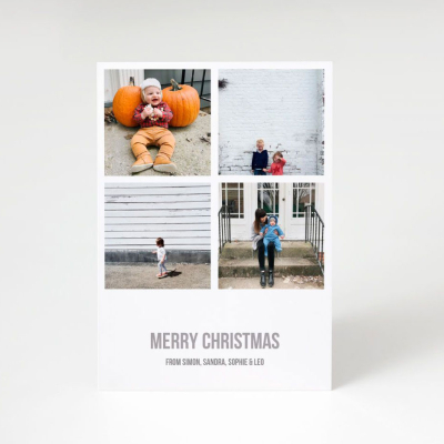 4 Image Portrait Christmas Card