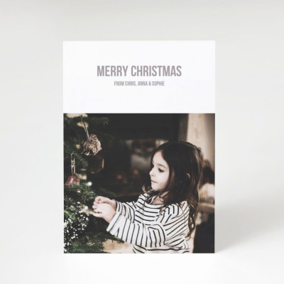 Single Image Portrait Christmas Card