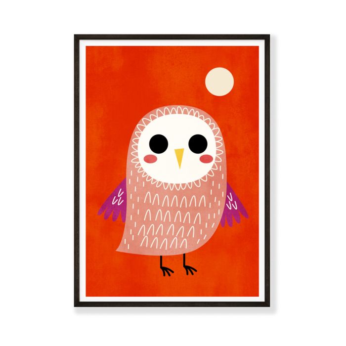 Little Owl Poster By Boris Draschoff Black