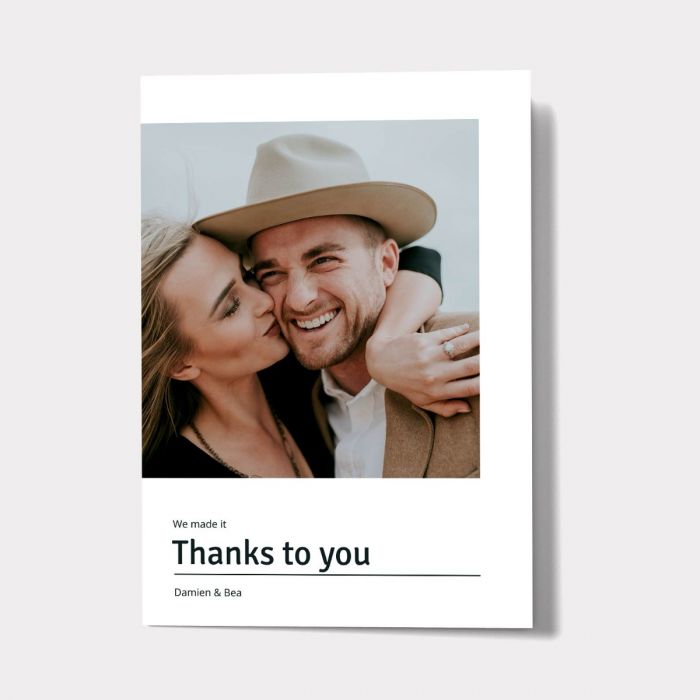 We Made It Thank You Card