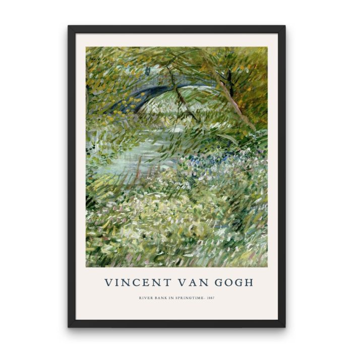 Van Gogh - River Bank in Springtime Poster