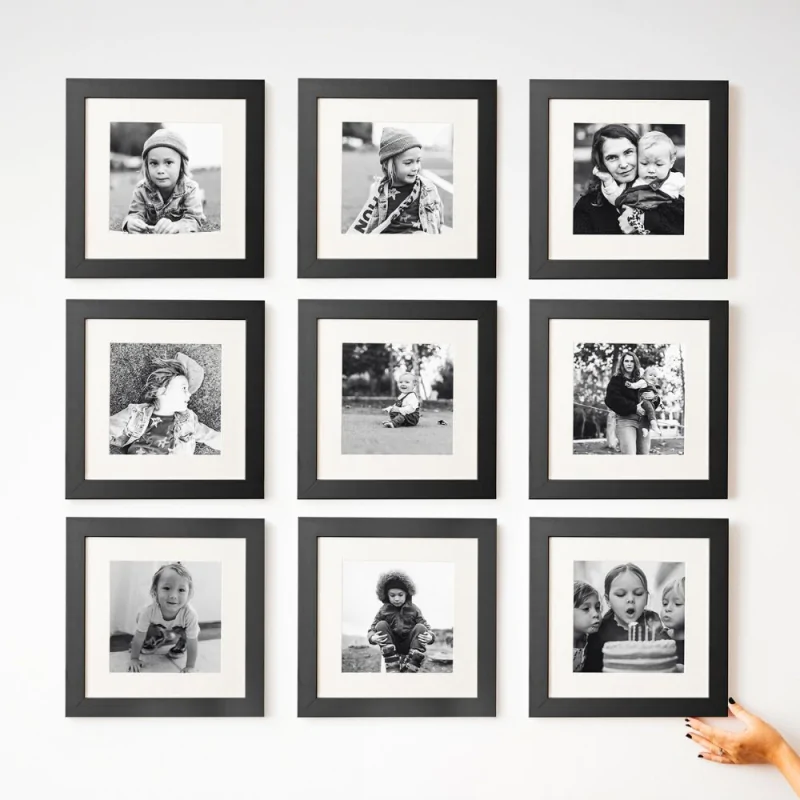 The Grid Black | Photo Gallery Wall | Inkifi