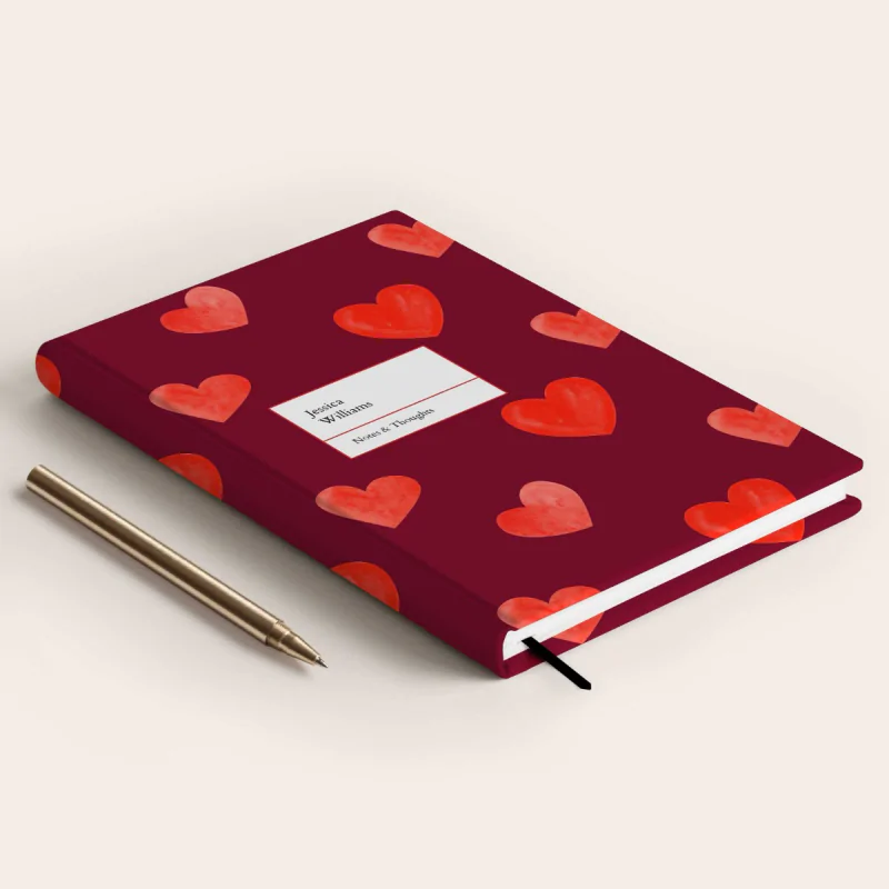 Heart Notebook Personalised A5 Inkifi