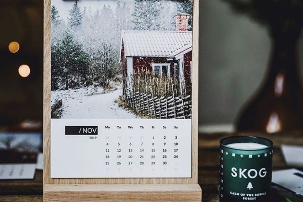 Wooden Photo Calendar
