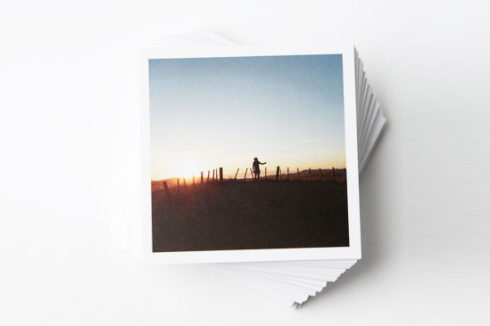 Image Of Small Square Photo Prints From Above