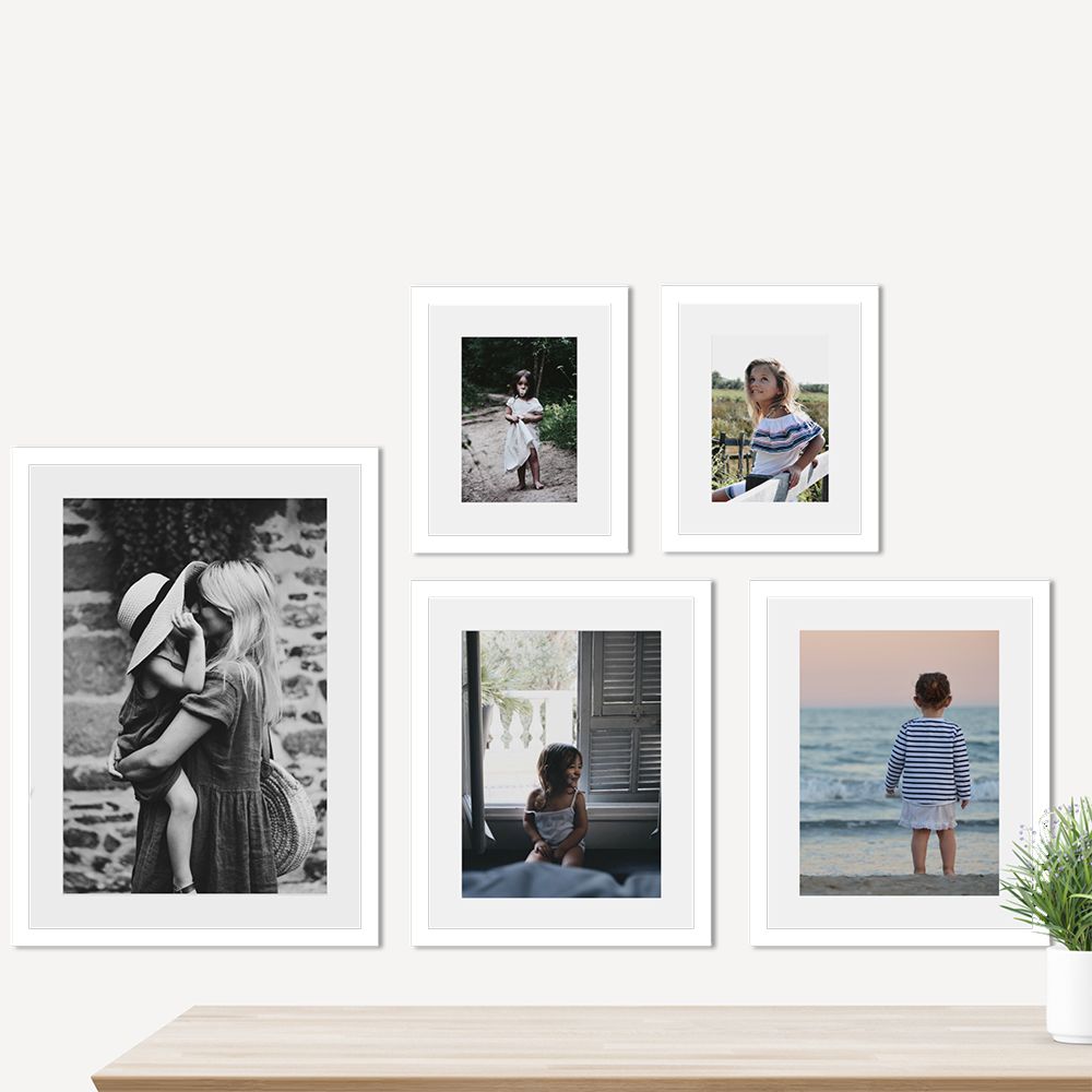 small white picture frames