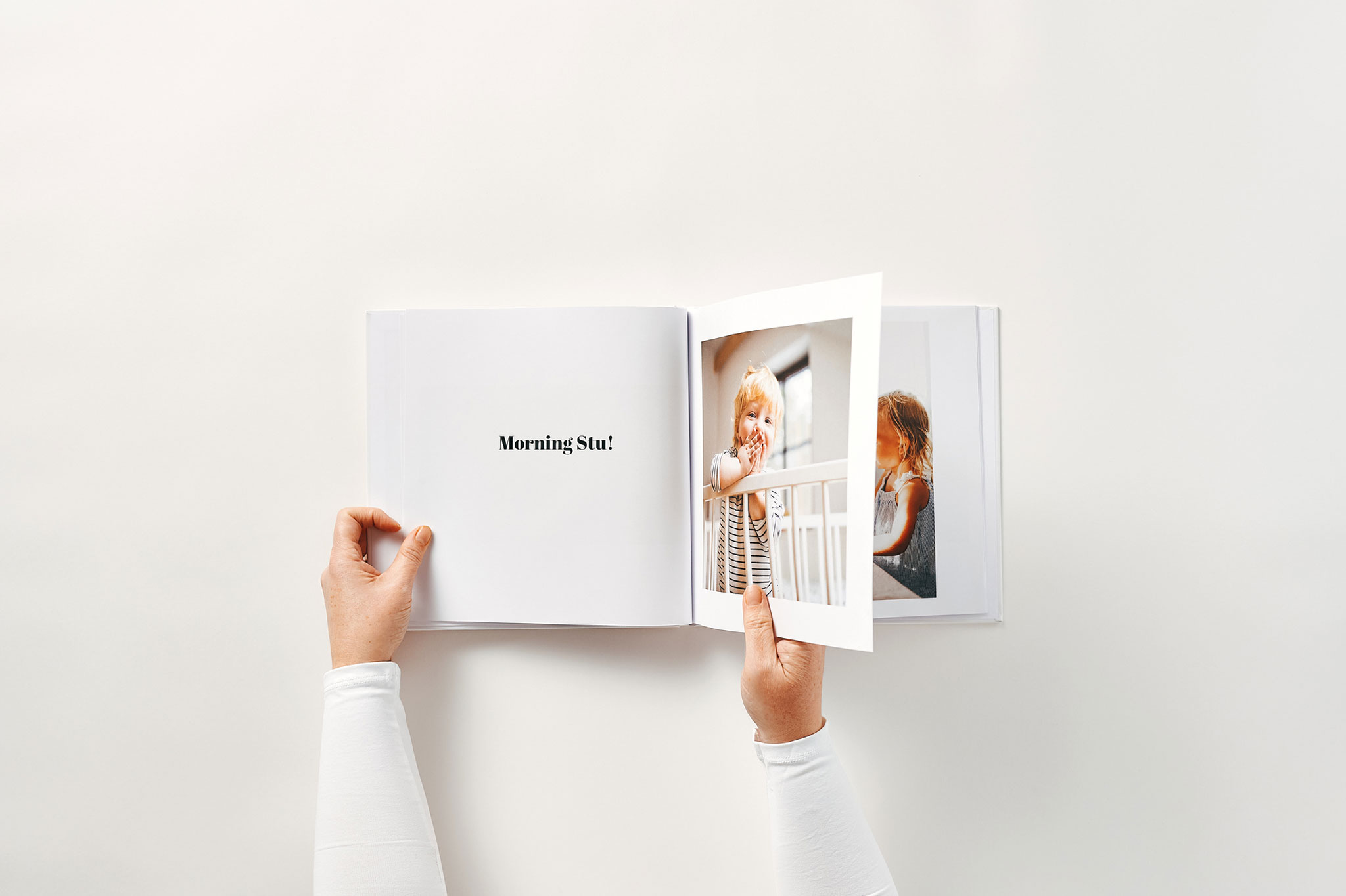 The Caption Photo Book Flat On A Table