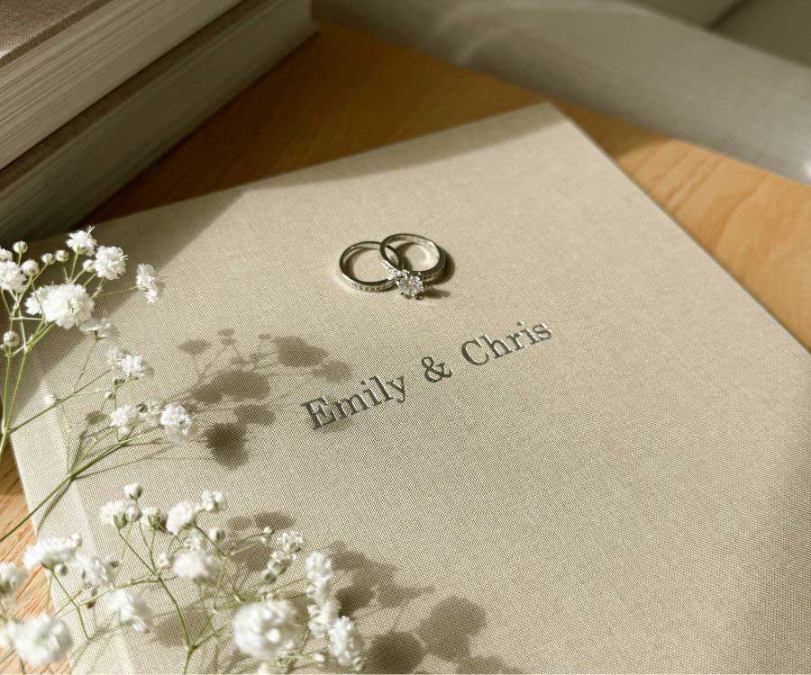 Luxury Linen Wedding Album