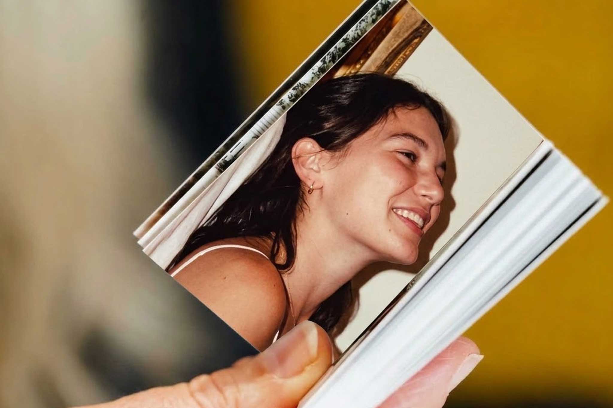 Mini Wedding Album held in hands