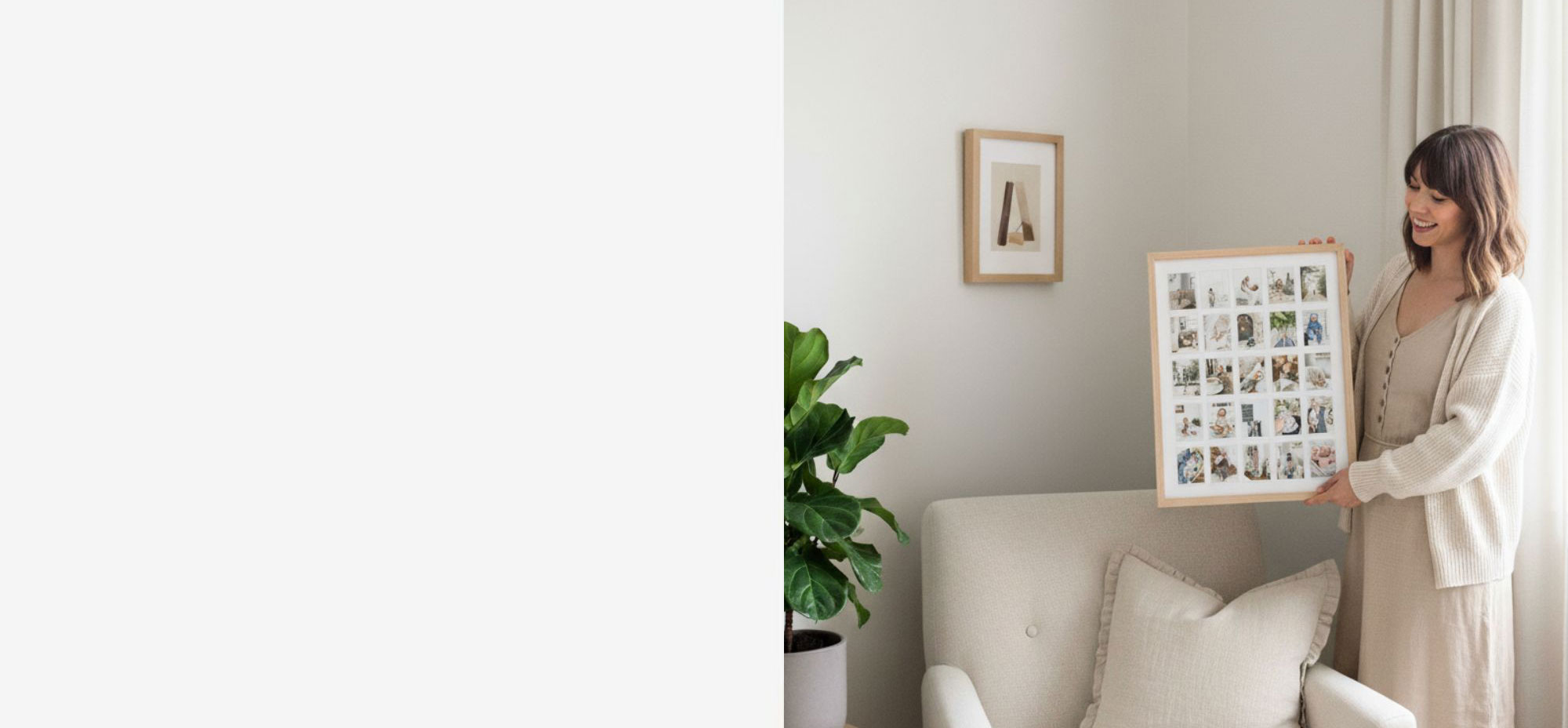 Image of the Mini Print Photo Frame which is available with next day uk delivery