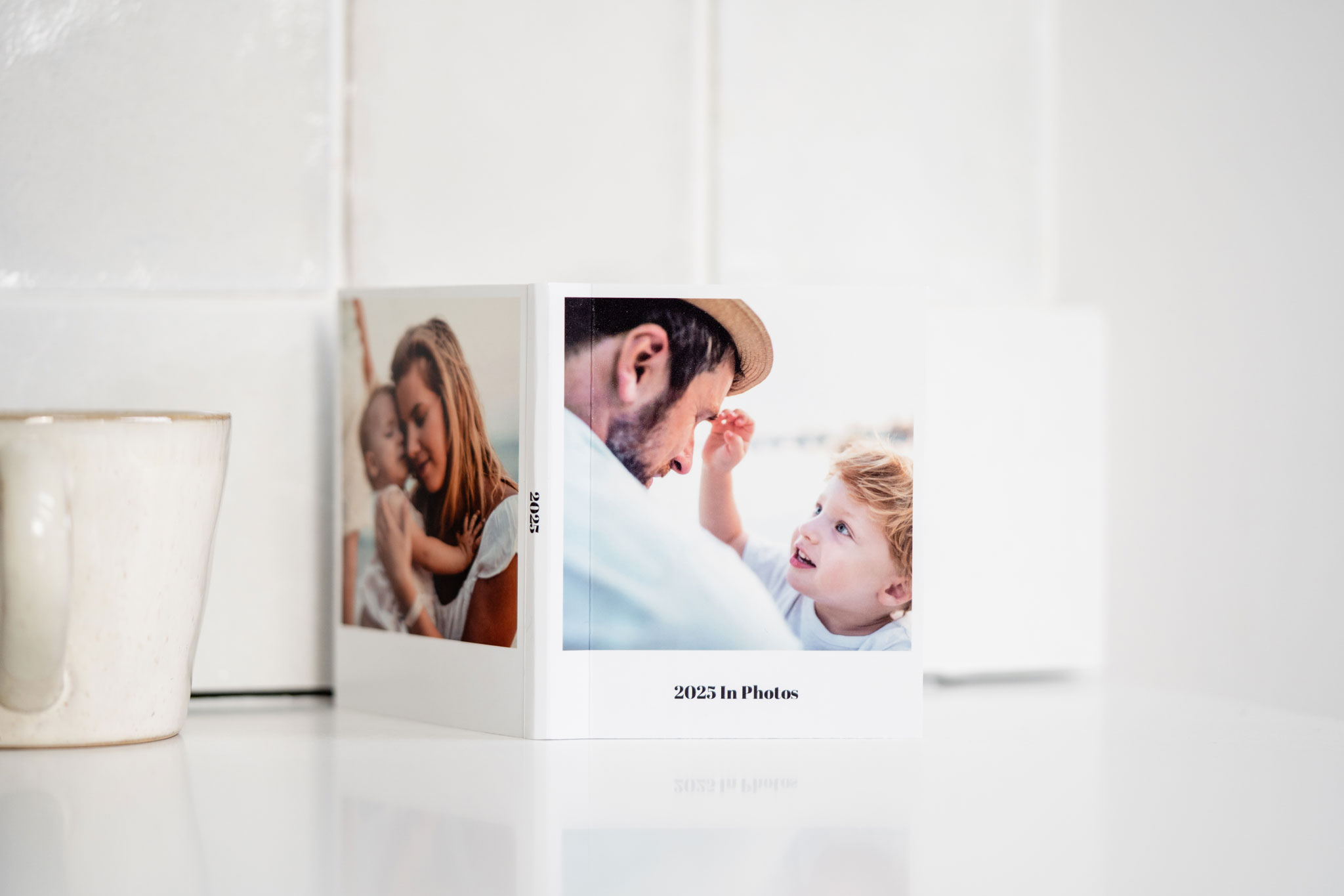 Close up of the Retro Photo Book In A Kitchen