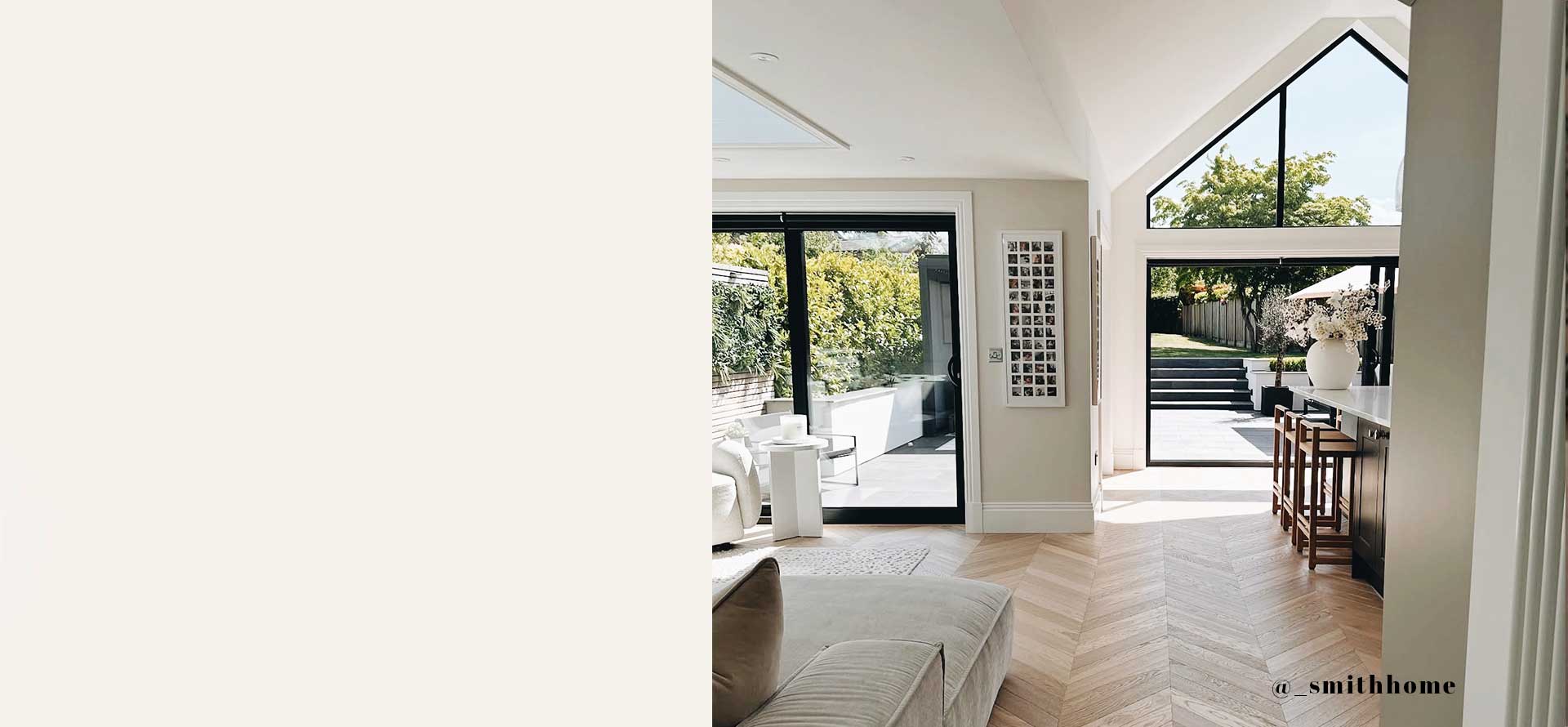 The Moments Frame in a stylish home on a beautiful spring day