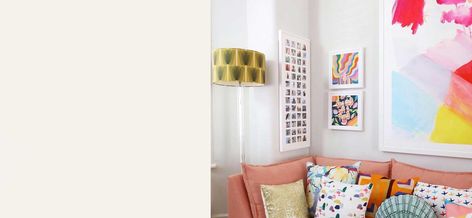 Selection of Inkifi Frames on the wall featuring the Moments Frame